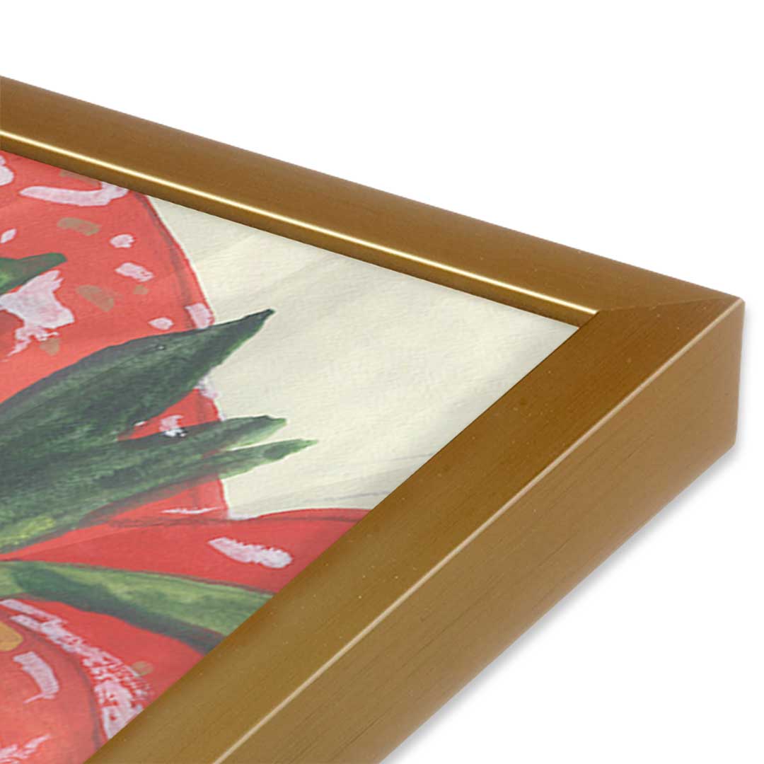 [Color:Polished Gold], Picture of art in a Polished Gold frame at an angle