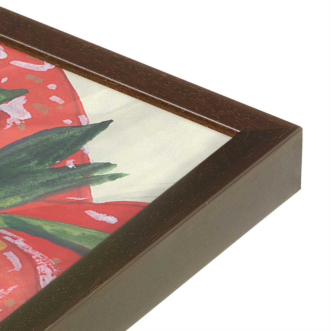 [Color:Espresso], Picture of art in a Espresso frame at an angle