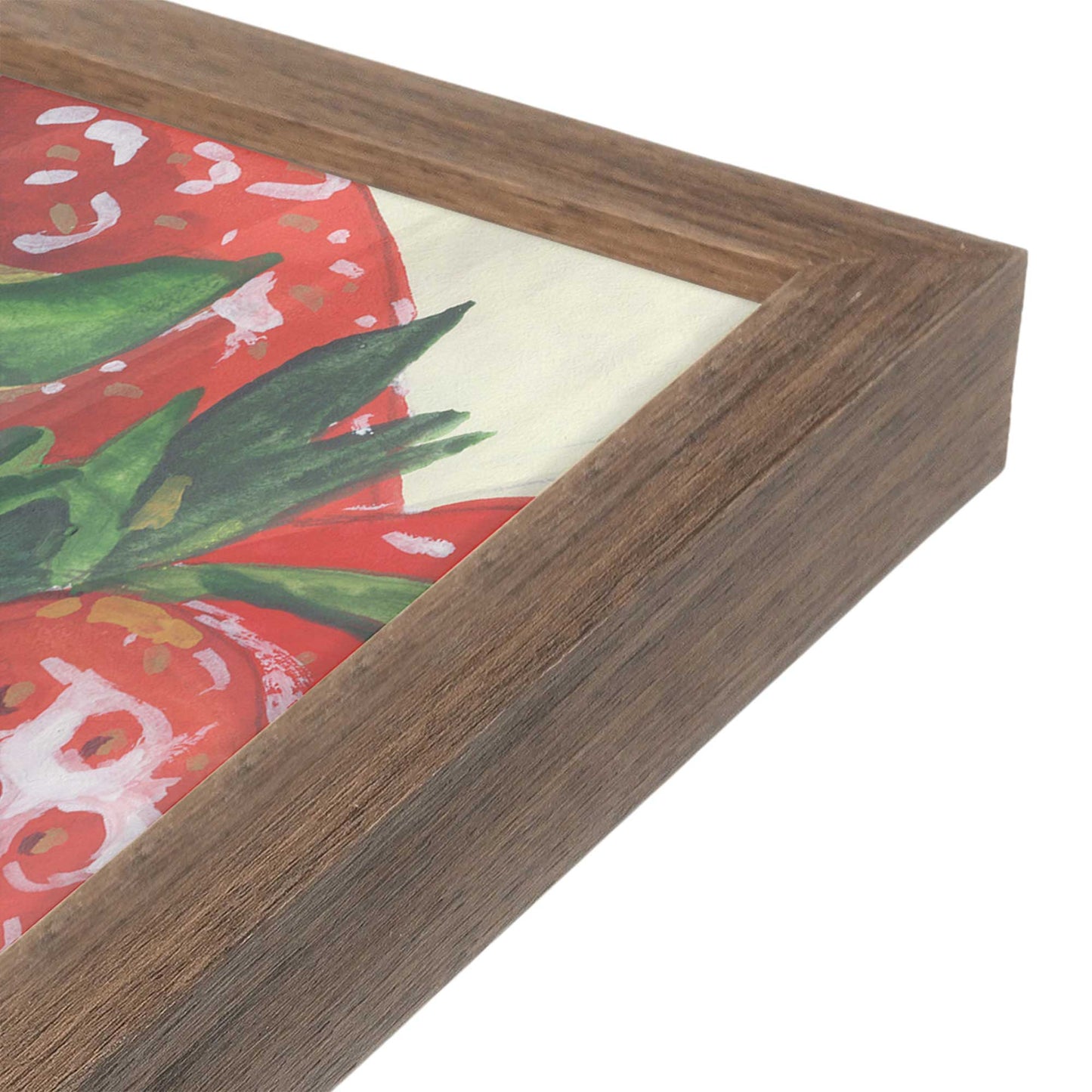 [Color:Walnut], Picture of art in a Walnut frame at an angle