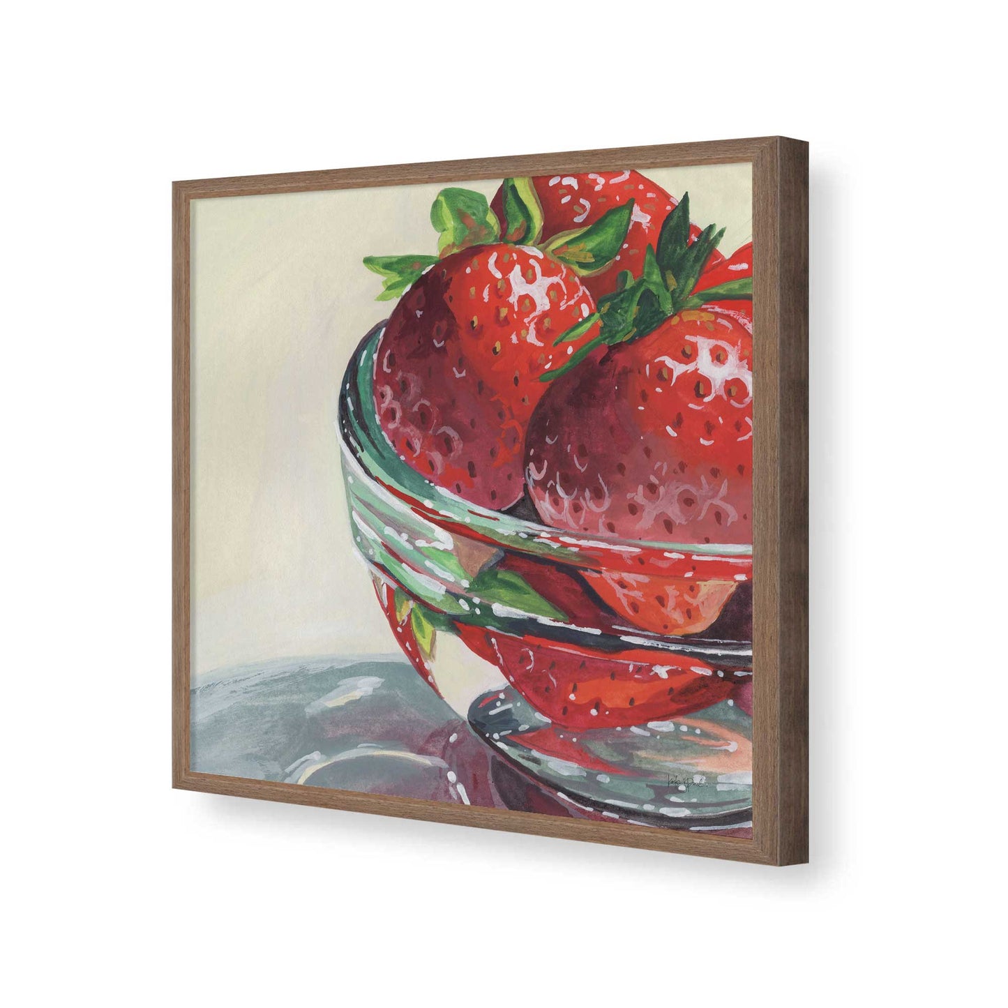 [Color:Walnut], Picture of art in a Walnut frame of the corner