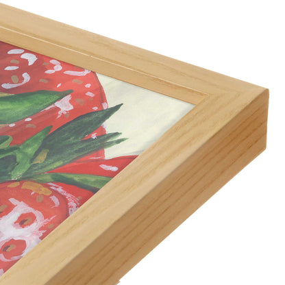 [Color:American Maple], Picture of art in a American Maple frame at an angle