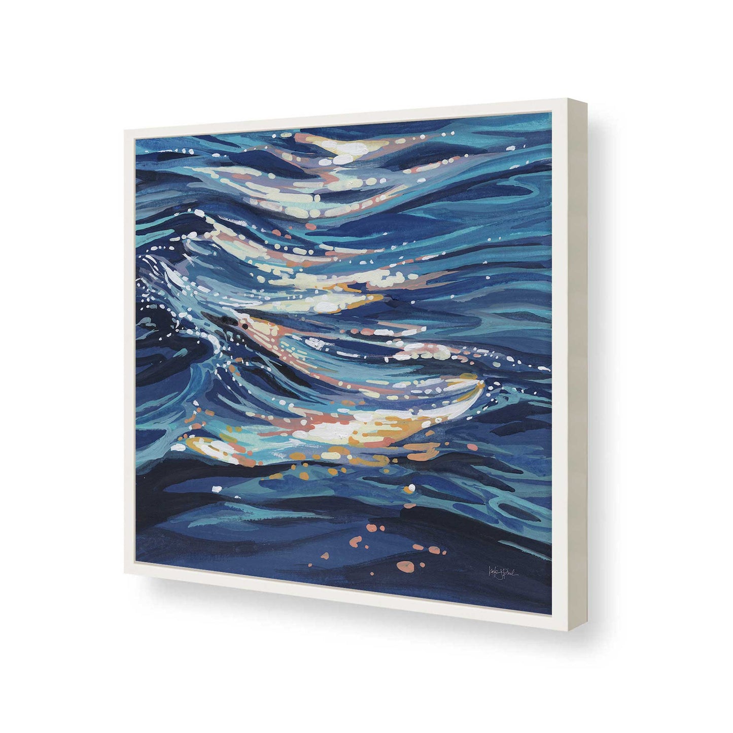 [Color:Opaque White], Picture of art in a Opaque White frame of the corner