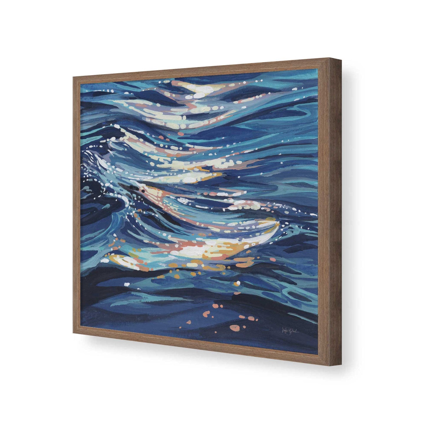 [Color:Walnut], Picture of art in a Walnut frame of the corner