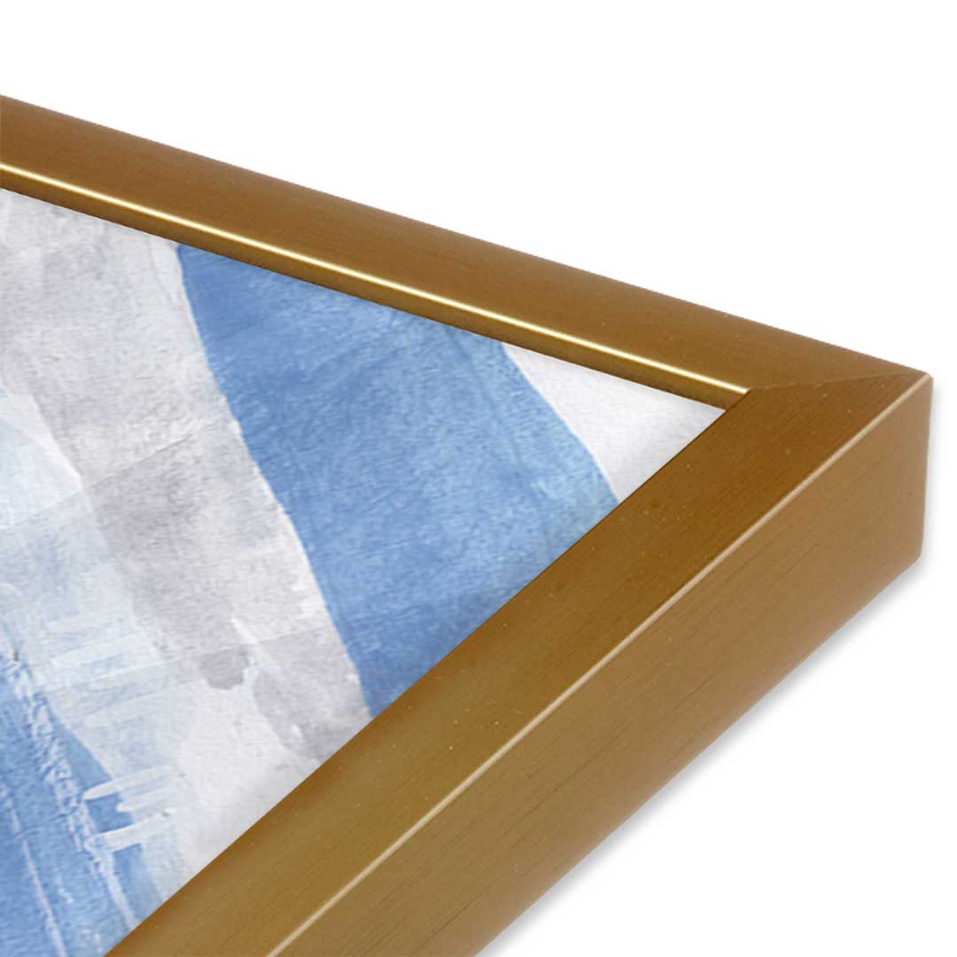[Color:Polished Gold], Picture of art in a Polished Gold frame at an angle