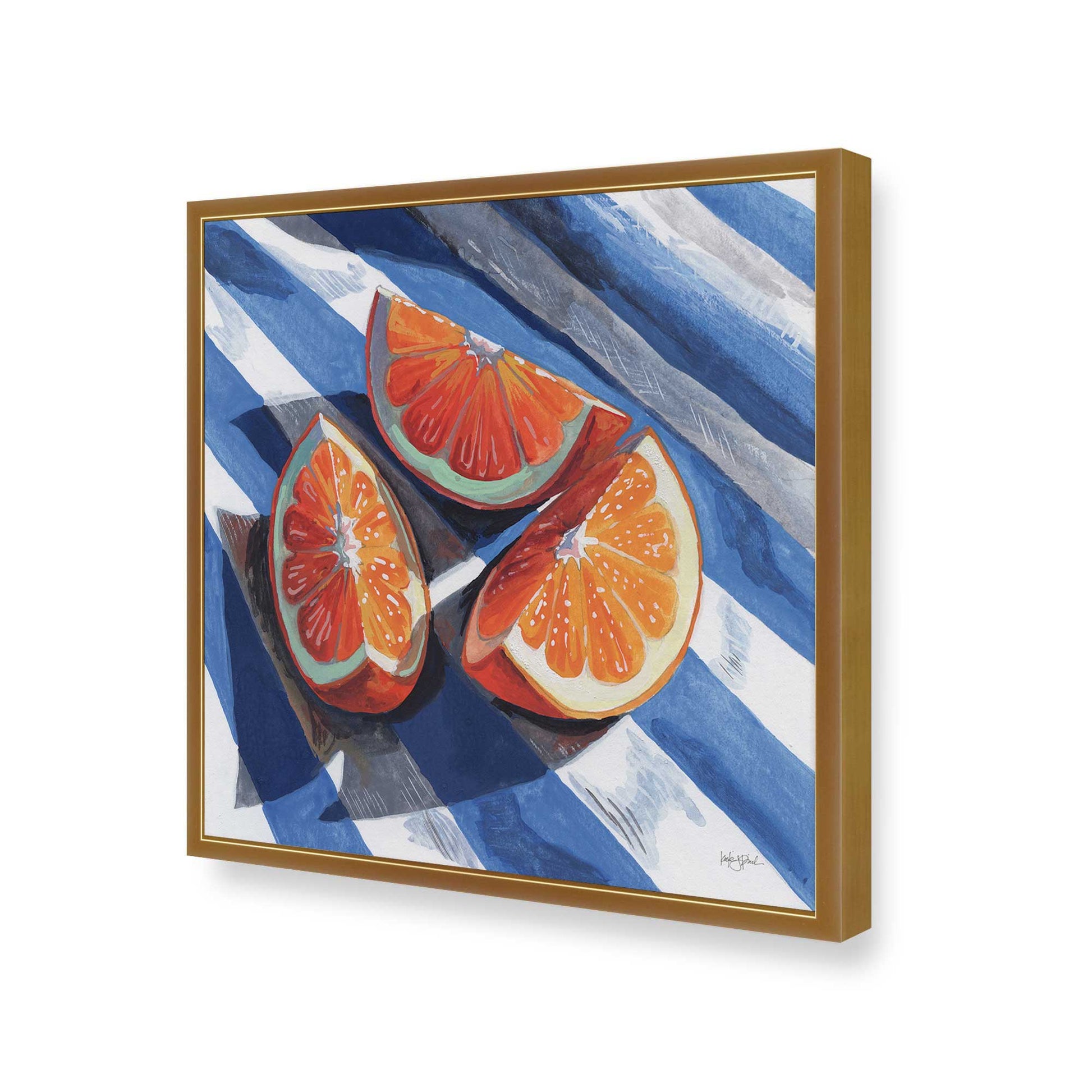 [Color:Polished Gold], Picture of art in a Polished Gold frame of the corner
