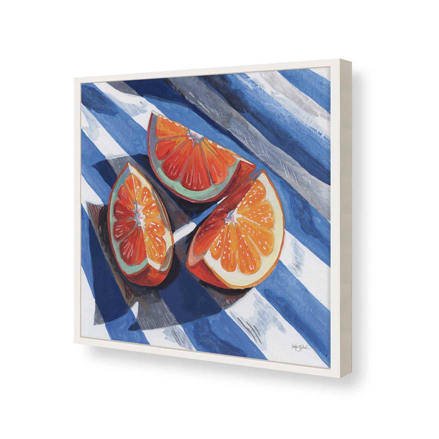 [Color:Opaque White], Picture of art in a Opaque White frame of the corner