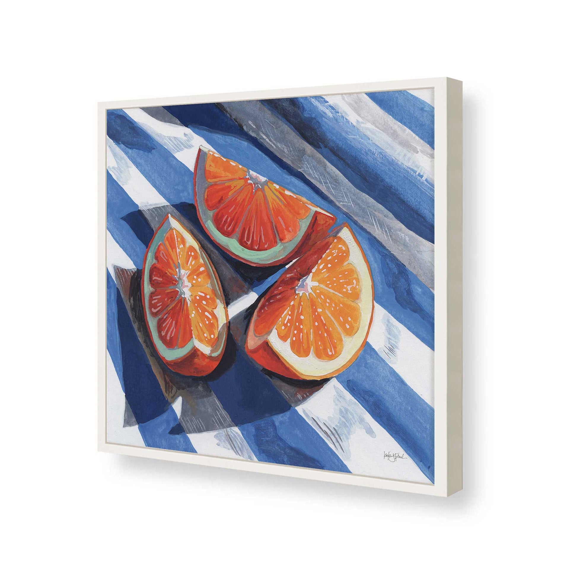 [Color:Opaque White], Picture of art in a Opaque White frame of the corner