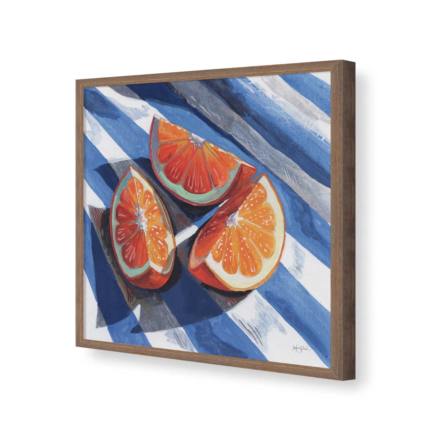 [Color:Walnut], Picture of art in a Walnut frame of the corner