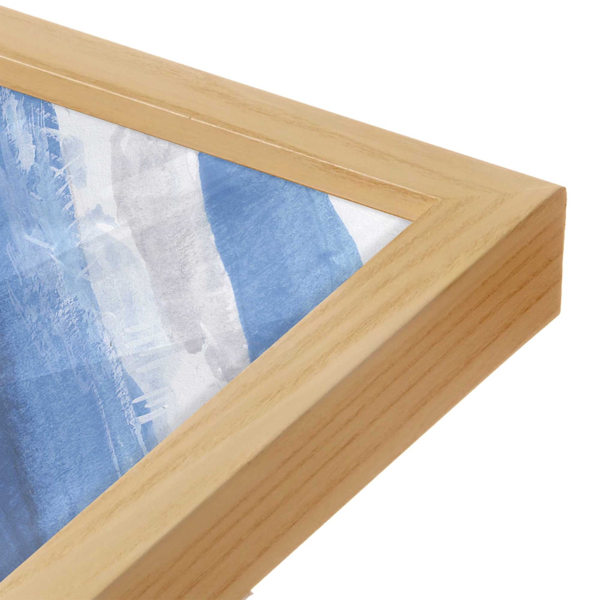 [Color:American Maple], Picture of art in a American Maple frame at an angle