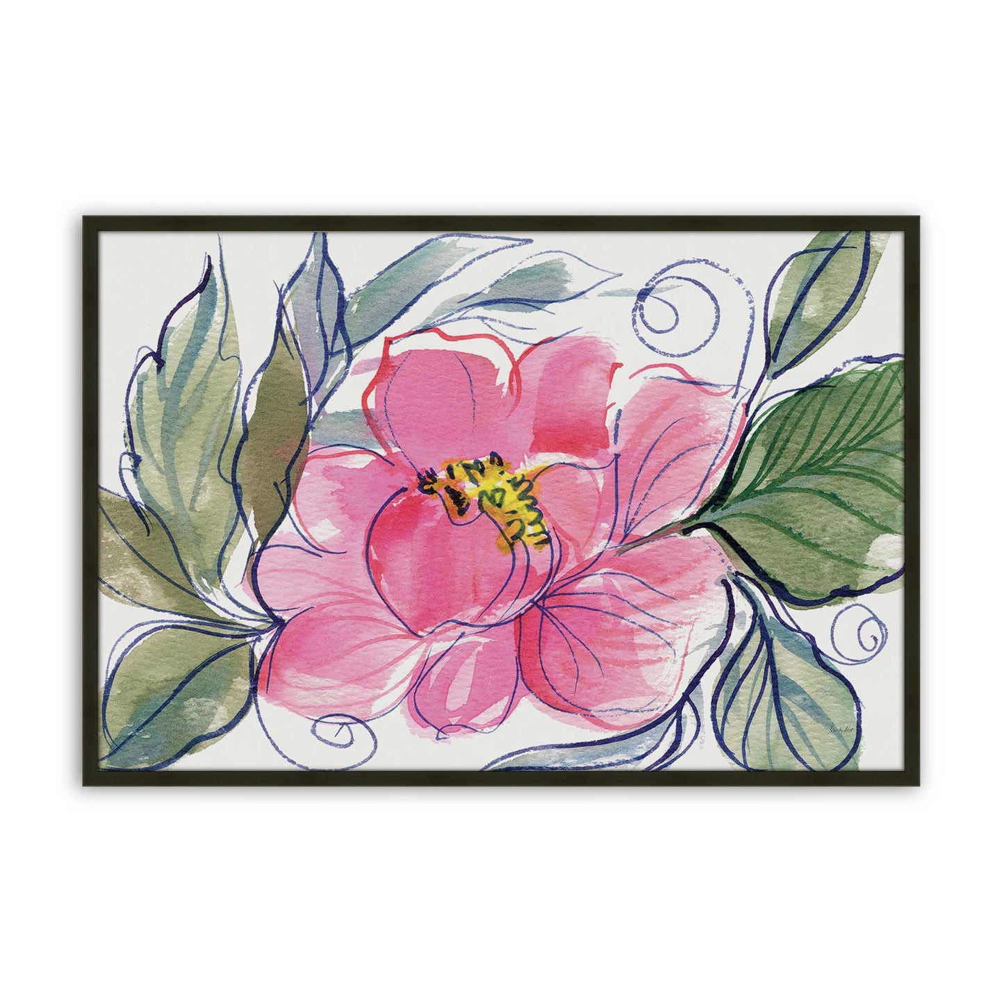 [Color:Satin Black], Picture of art in a Satin Black frame