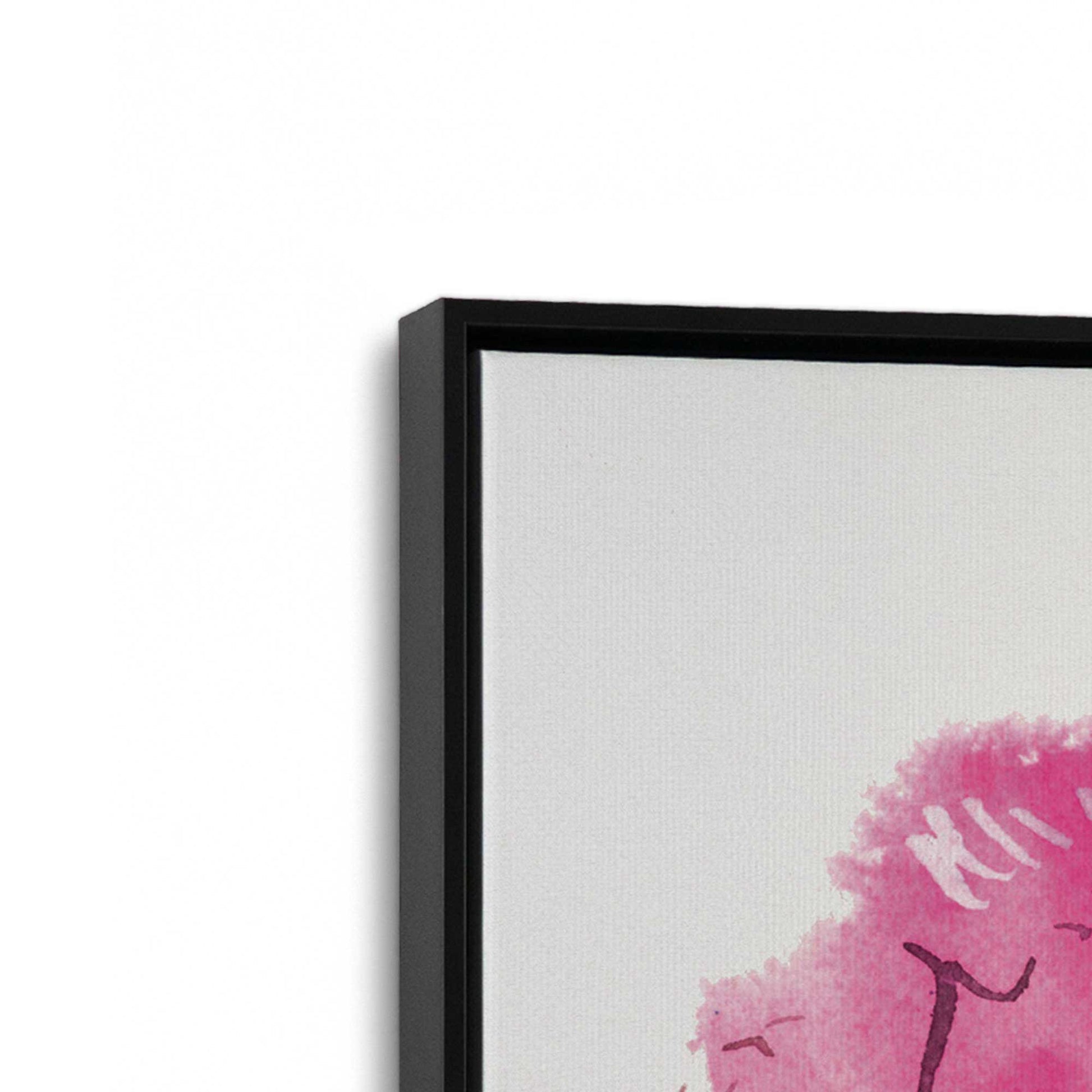 [Color:Satin Black], Picture of art in a Satin Black frame at an angle
