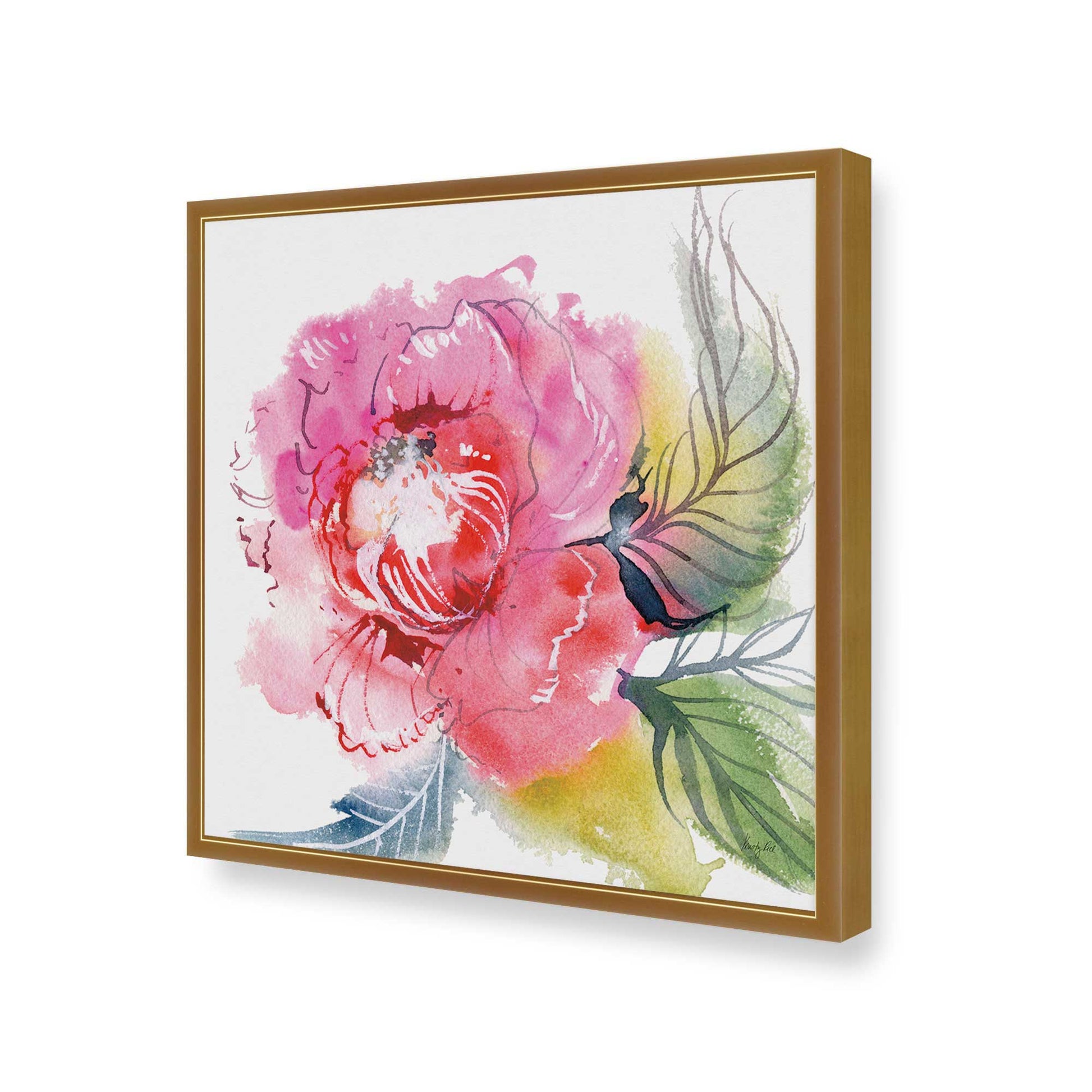 [Color:Polished Gold], Picture of art in a Polished Gold frame of the corner