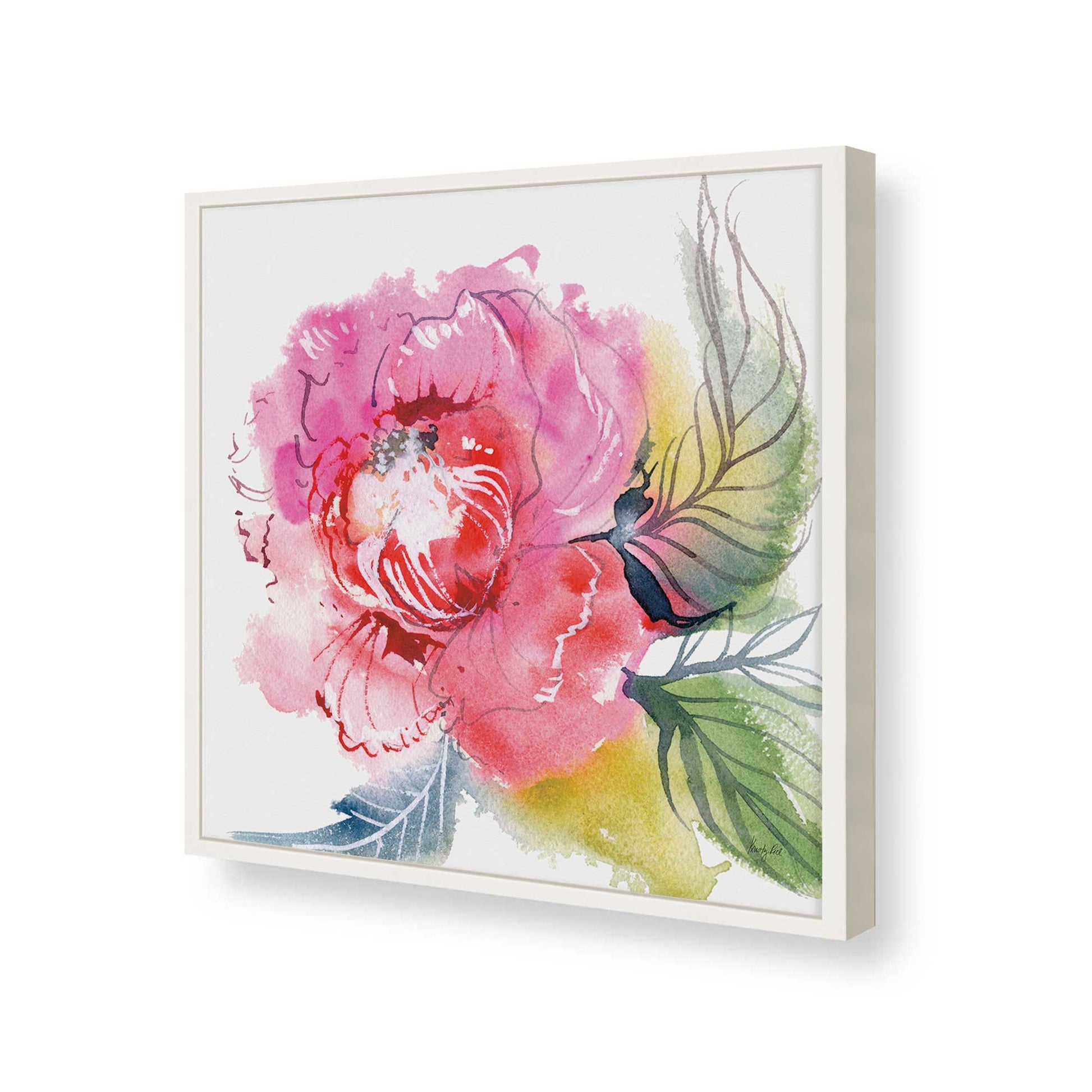 [Color:Opaque White], Picture of art in a Opaque White frame of the corner