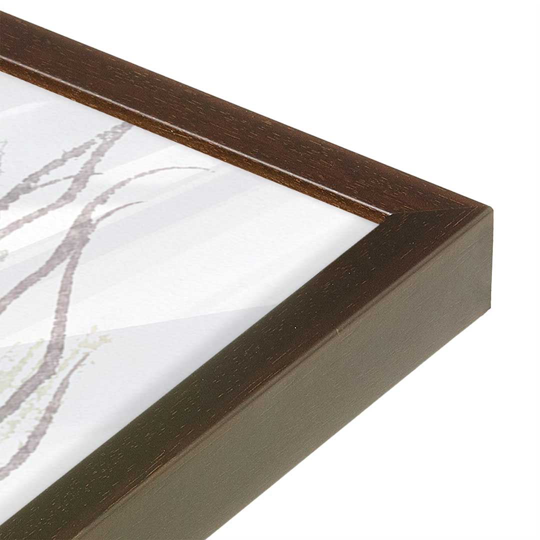 [Color:Espresso], Picture of art in a Espresso frame at an angle
