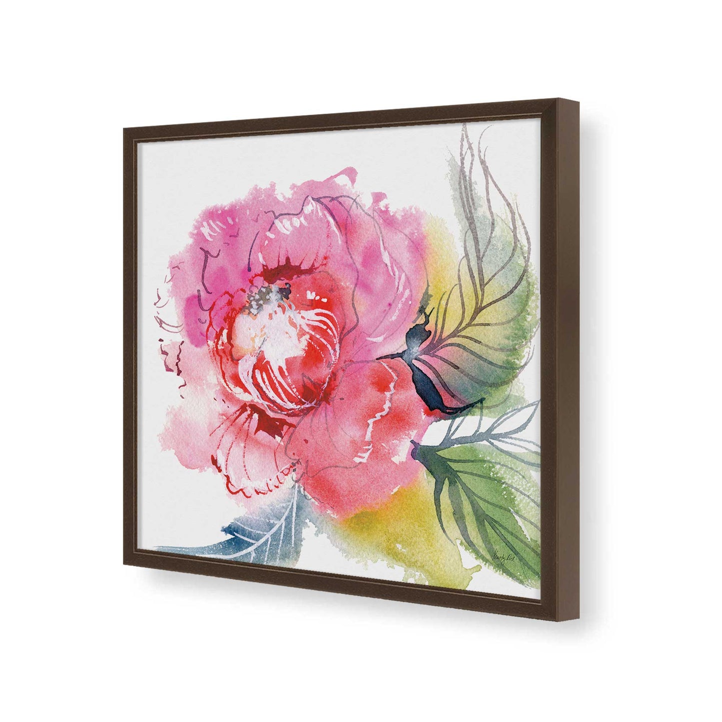 [Color:Espresso], Picture of art in a Espresso frame of the corner