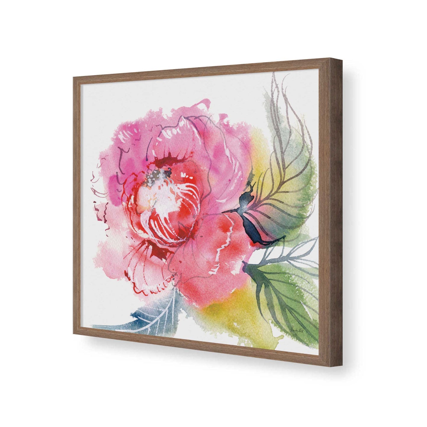 [Color:Walnut], Picture of art in a Walnut frame of the corner
