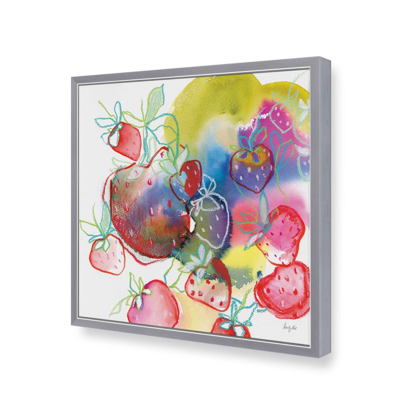 [Color:Polished Chrome], Picture of art in a Polished Chrome frame of the corner