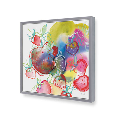 [Color:Polished Chrome], Picture of art in a Polished Chrome frame of the corner