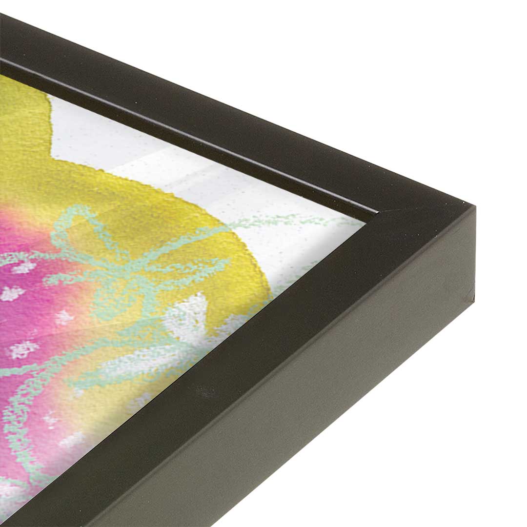 [Color:Satin Black], Picture of art in a Satin Black frame at an angle