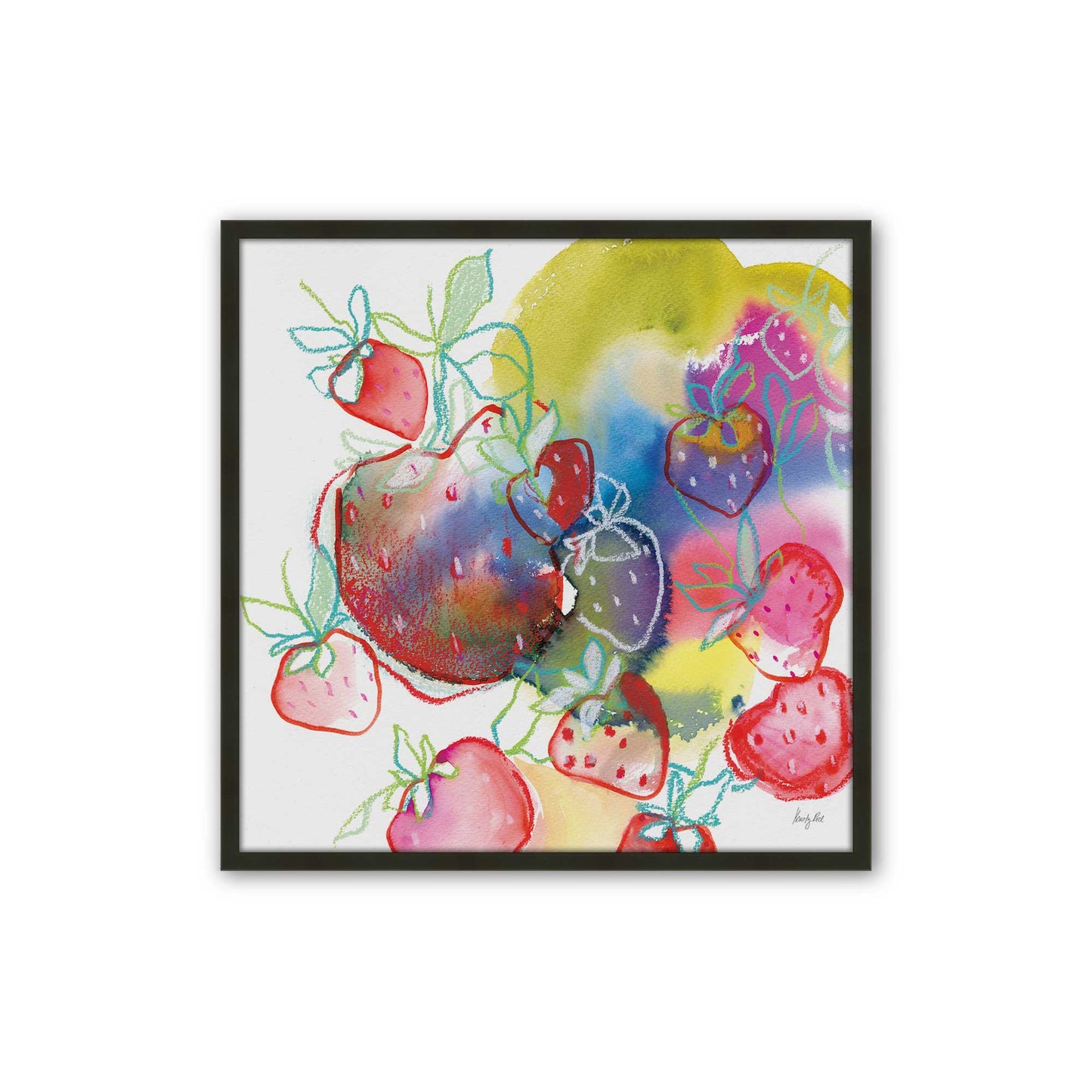 [Color:Satin Black], Picture of art in a Satin Black frame