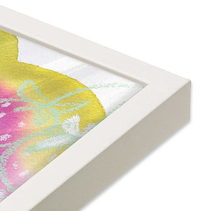 [Color:Opaque White], Picture of art in a Opaque White frame at an angle