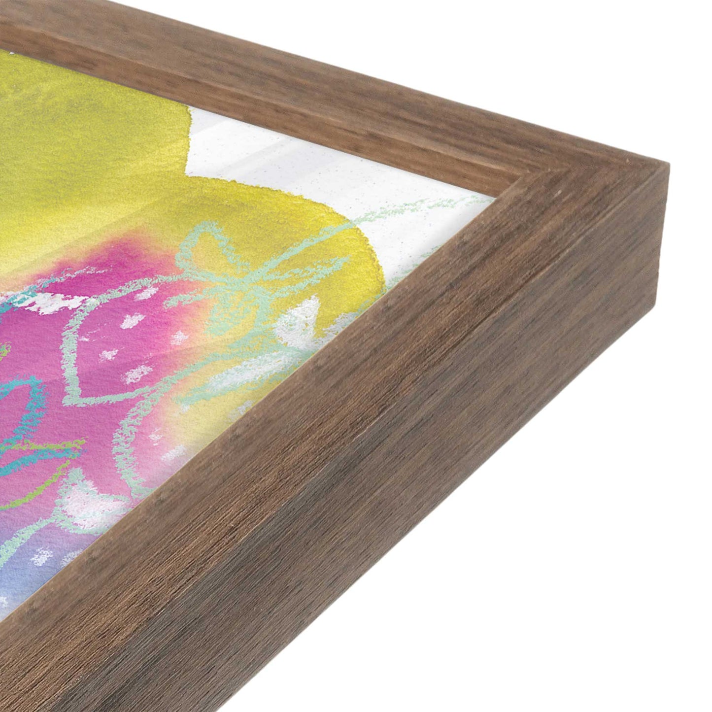 [Color:Walnut], Picture of art in a Walnut frame at an angle