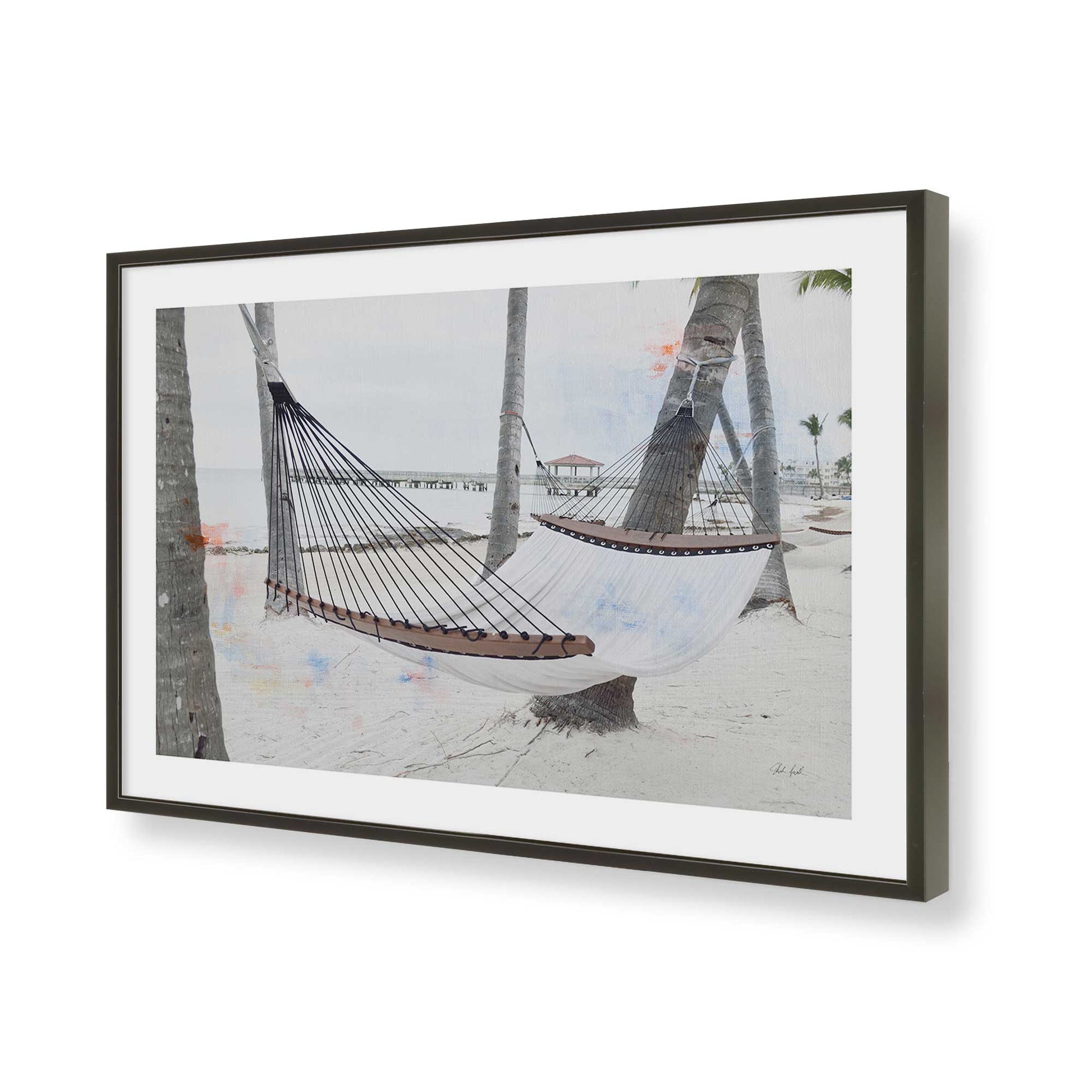 [Color:Satin Black], Picture of art in a Satin Black frame of the corner