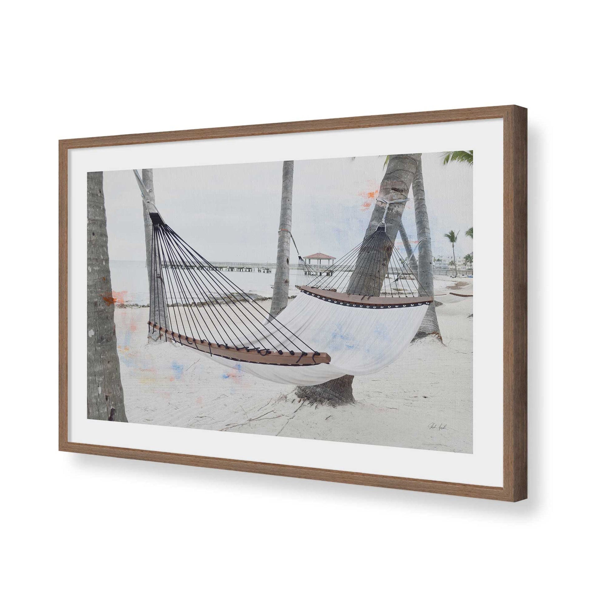 [Color:Walnut], Picture of art in a Walnut frame of the corner