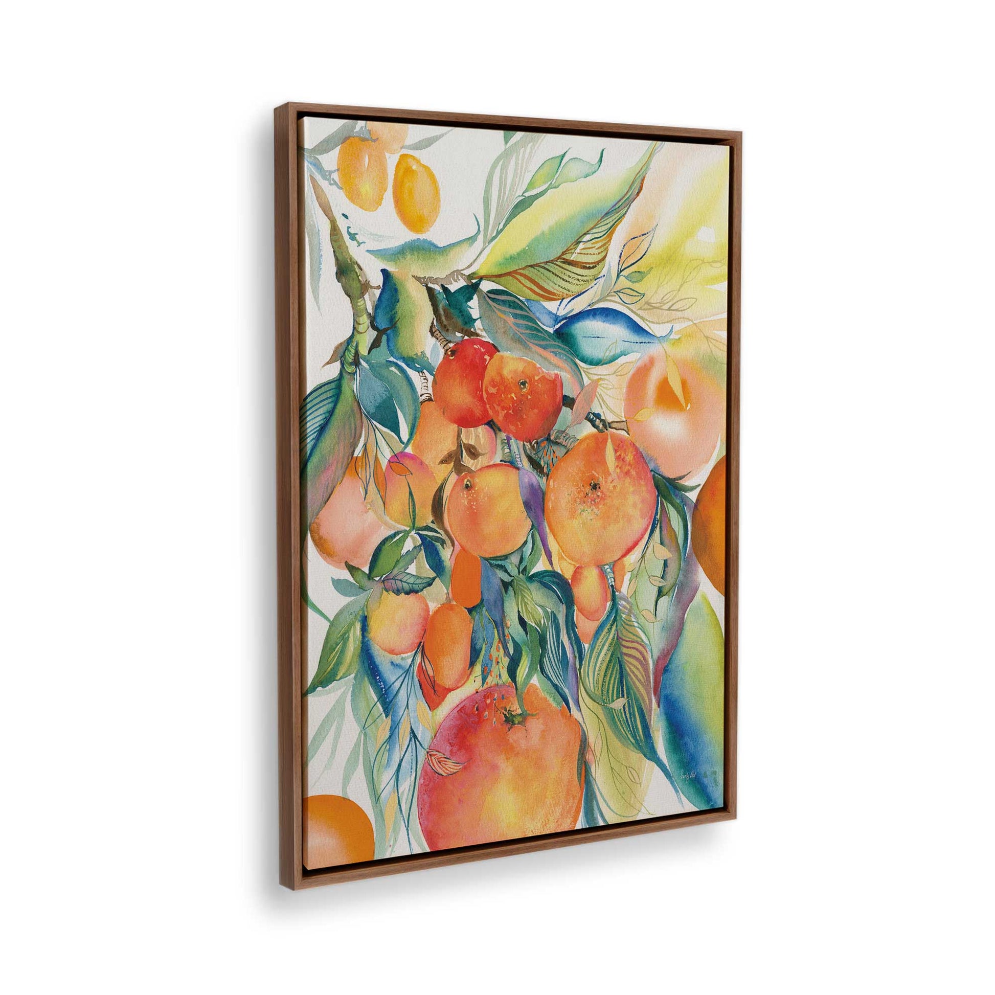 [Color:Walnut], Picture of the corner of the art