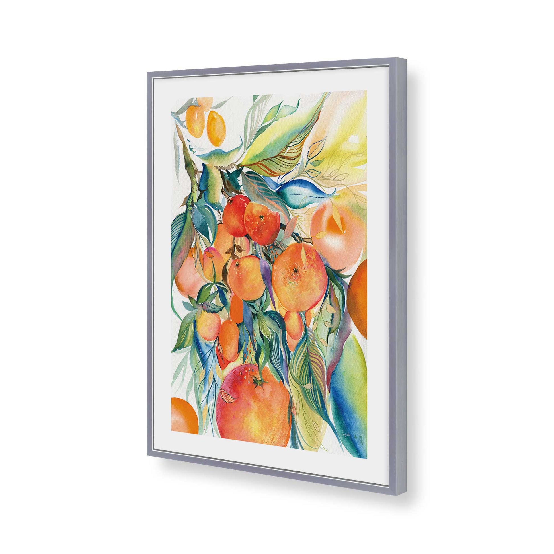 [Color:Polished Chrome], Picture of art in a Polished Chrome frame of the corner