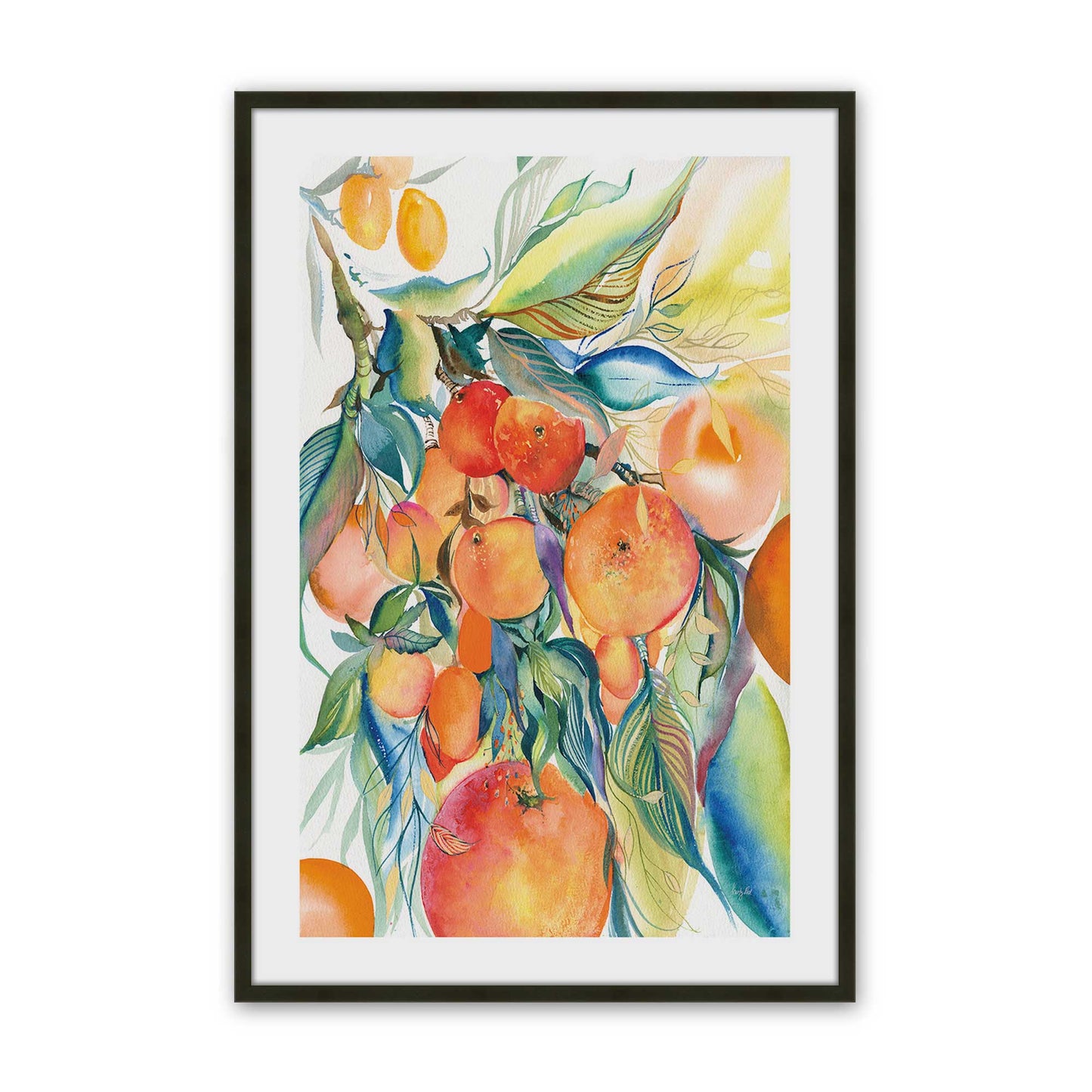 [Color:Satin Black], Picture of art in a Satin Black frame