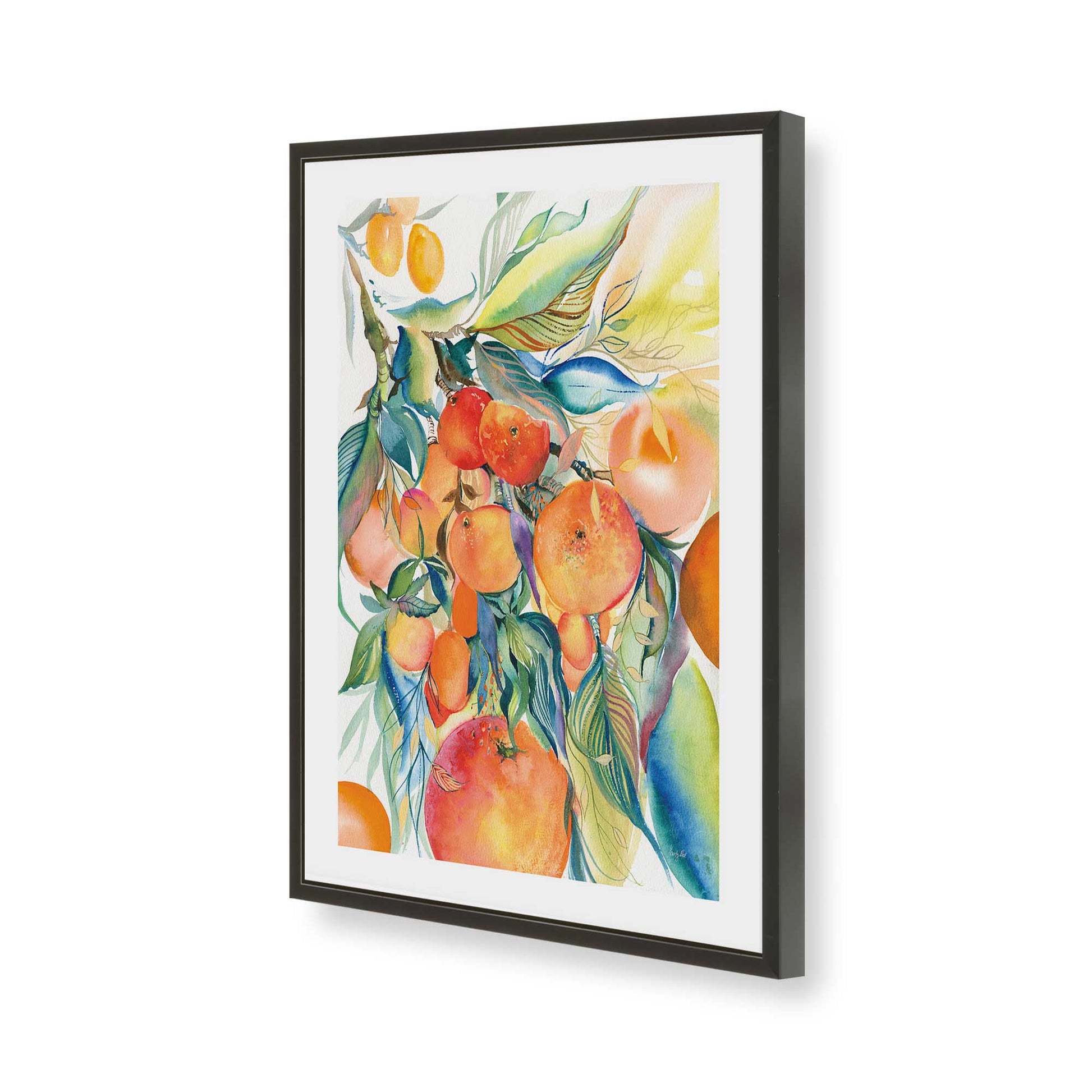 [Color:Satin Black], Picture of art in a Satin Black frame of the corner