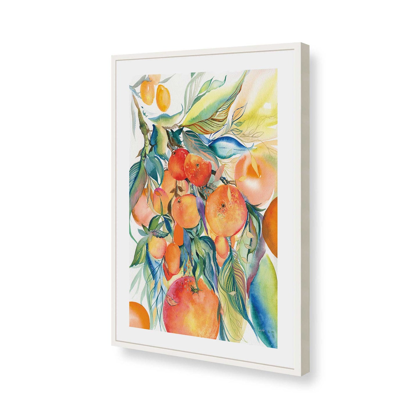 [Color:Opaque White], Picture of art in a Opaque White frame of the corner