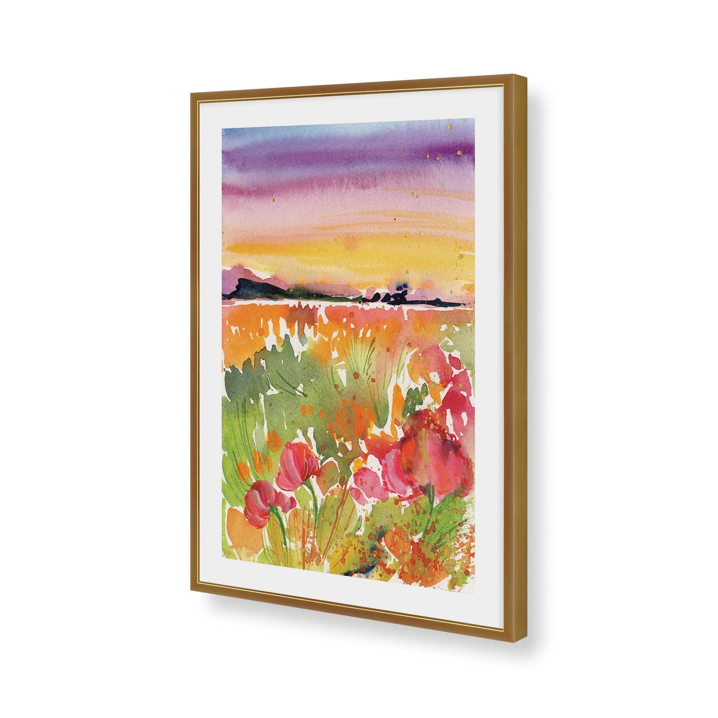 [Color:Polished Gold], Picture of art in a Polished Gold frame of the corner