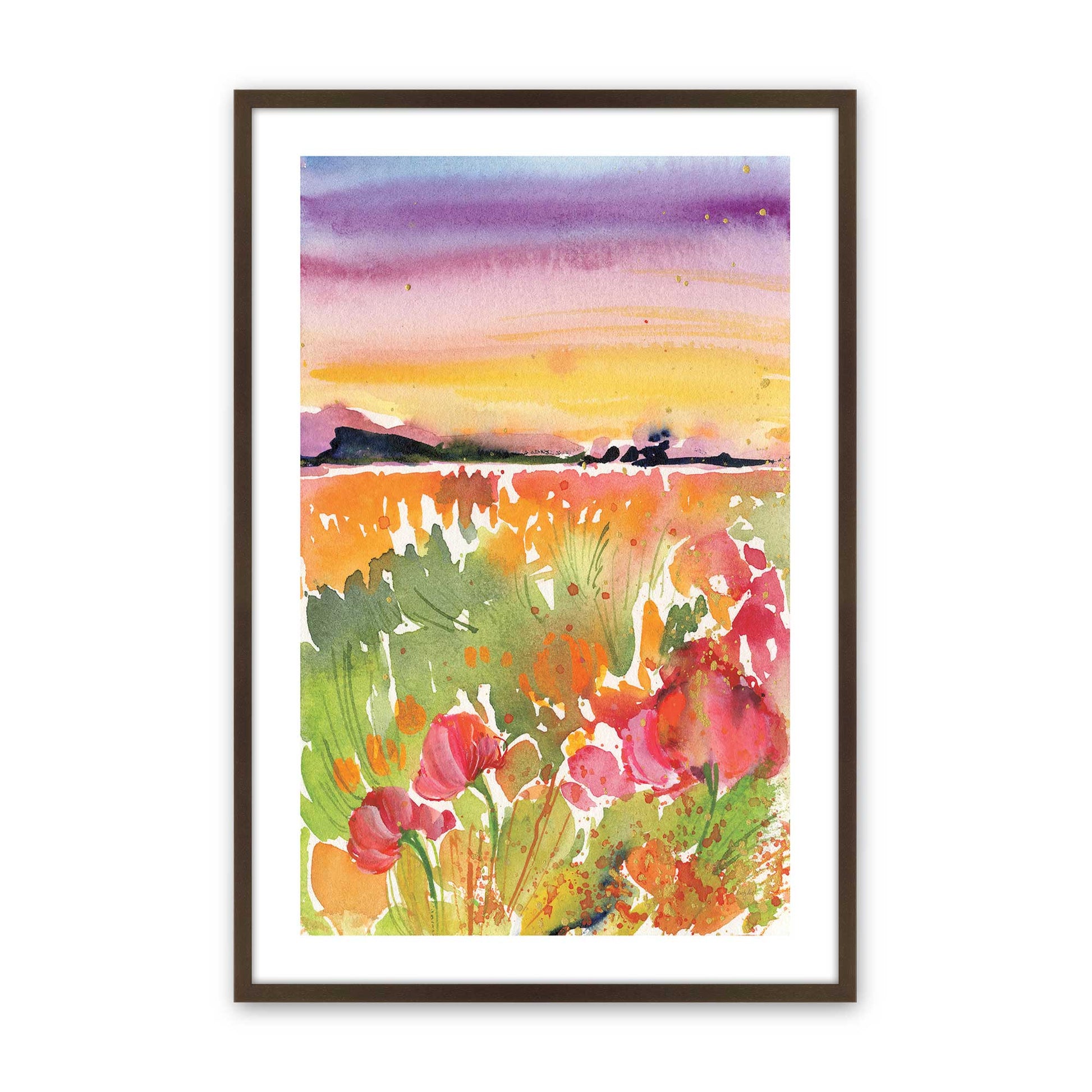 [Color:Brown], Picture of art in a Brown frame