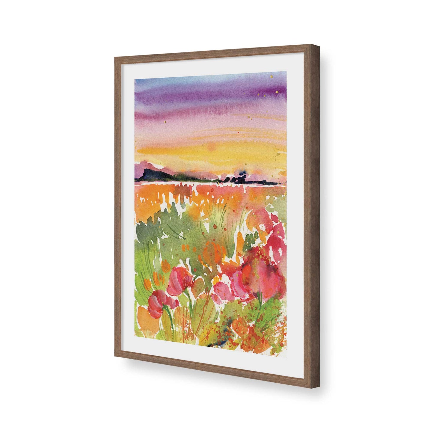 [Color:Walnut], Picture of art in a Walnut frame of the corner