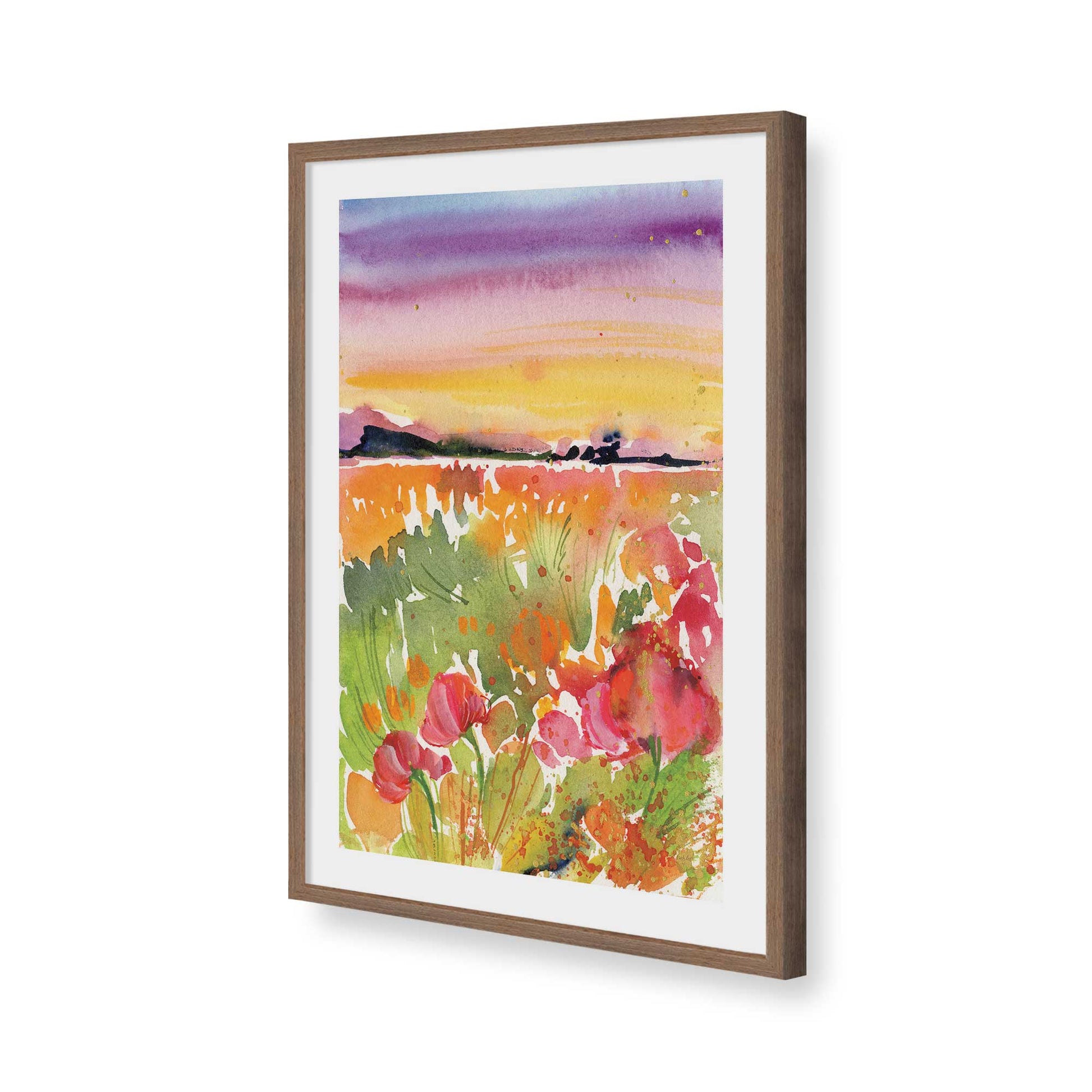 [Color:Walnut], Picture of art in a Walnut frame of the corner
