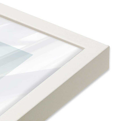 [Color:Opaque White], Picture of art in a Opaque White frame at an angle