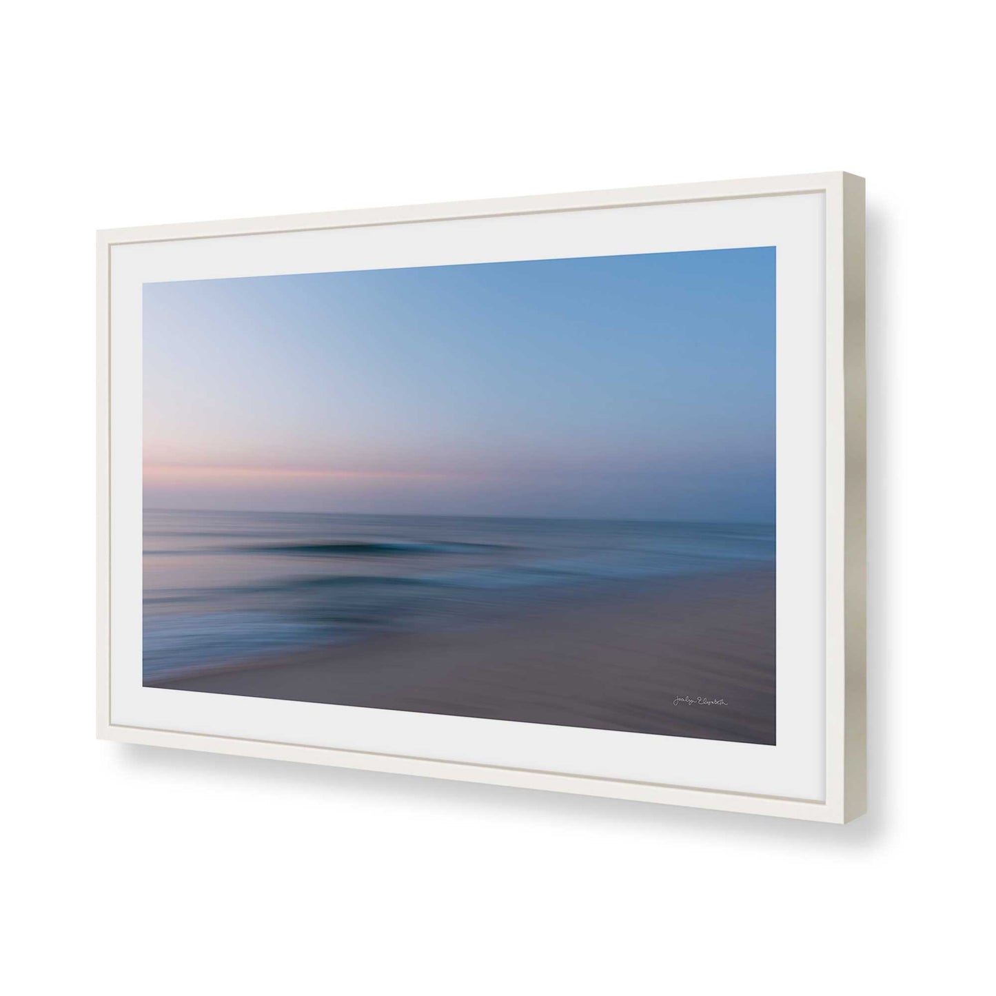 [Color:Opaque White], Picture of art in a Opaque White frame of the corner