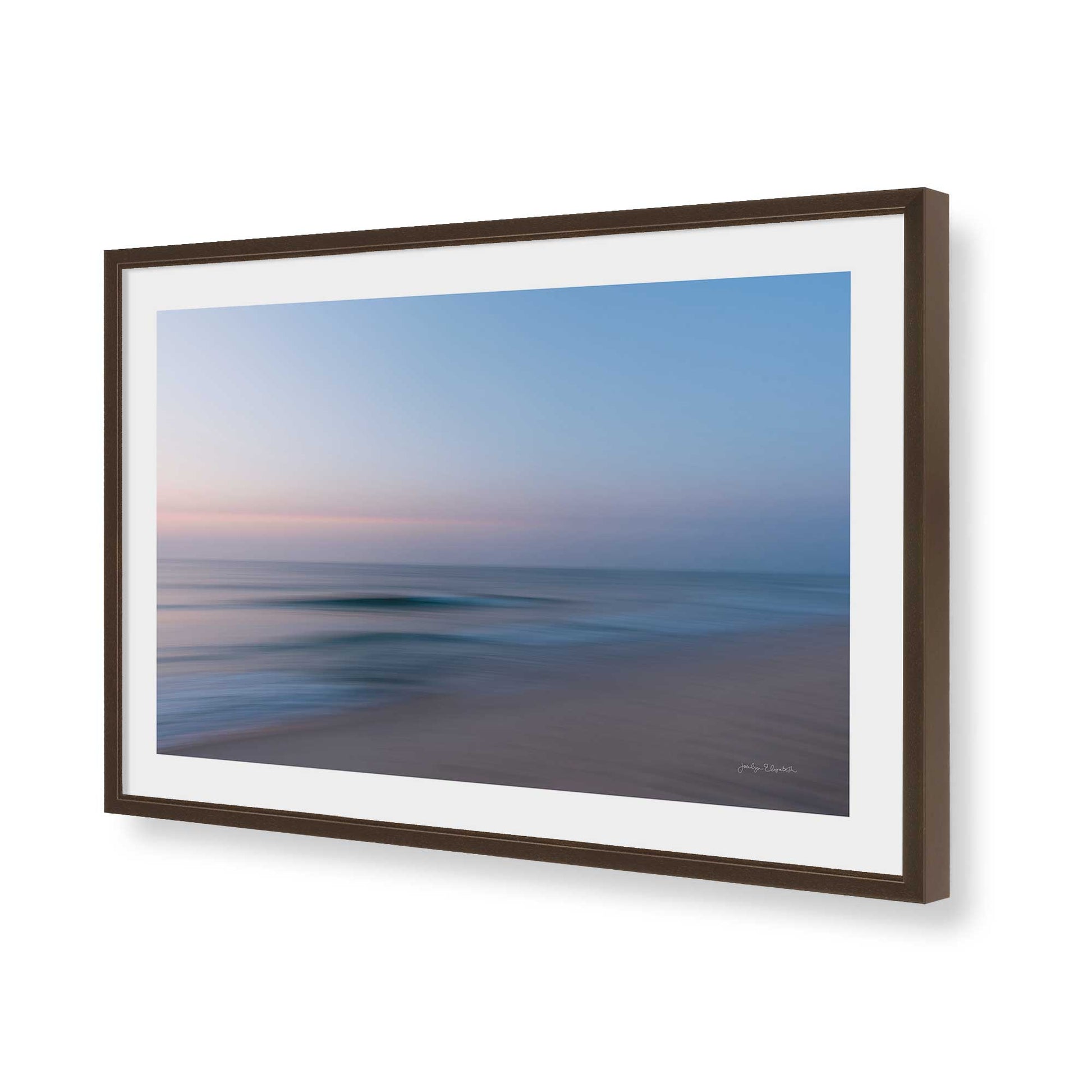[Color:Brown], Picture of art in a Brown frame of the corner