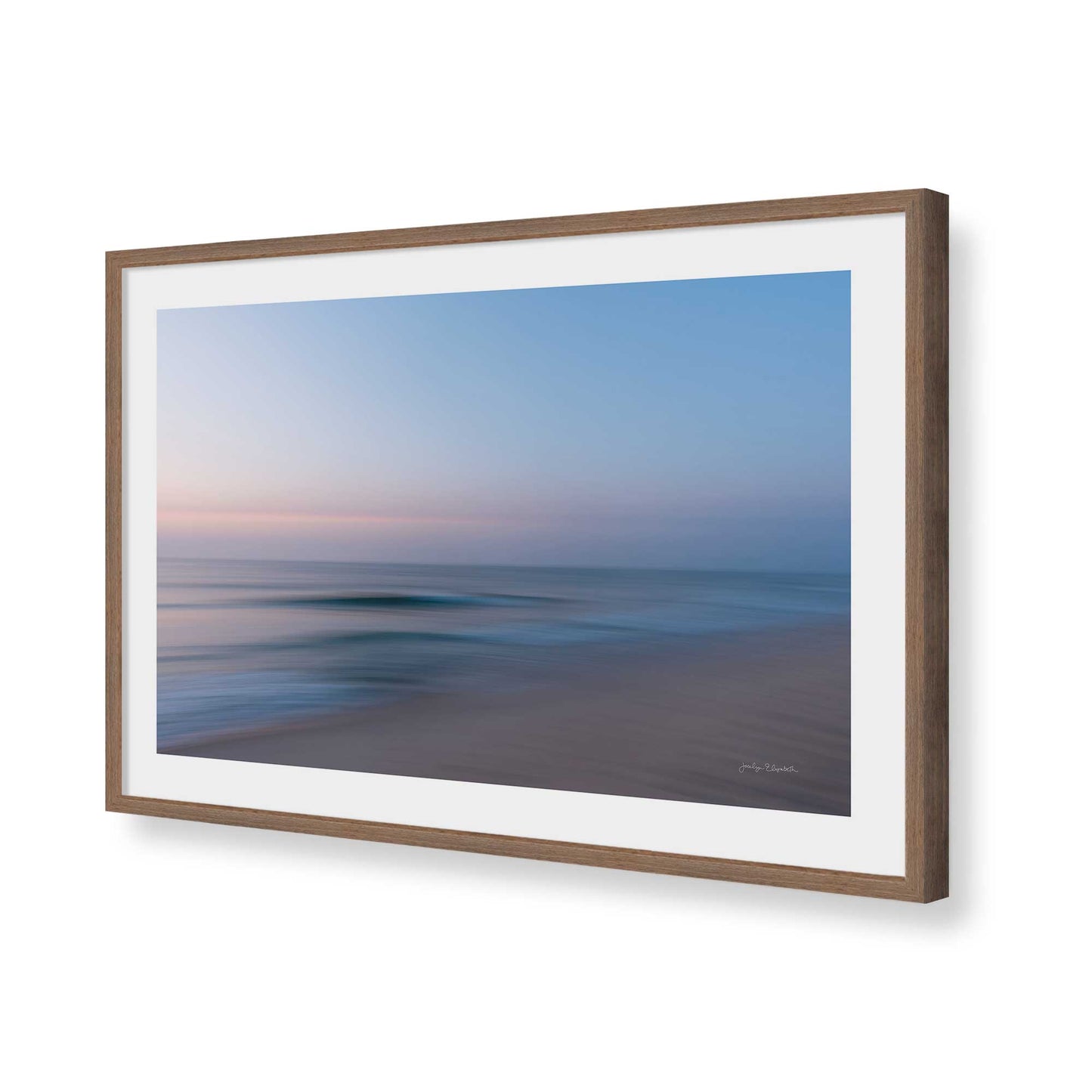 [Color:Walnut], Picture of art in a Walnut frame of the corner