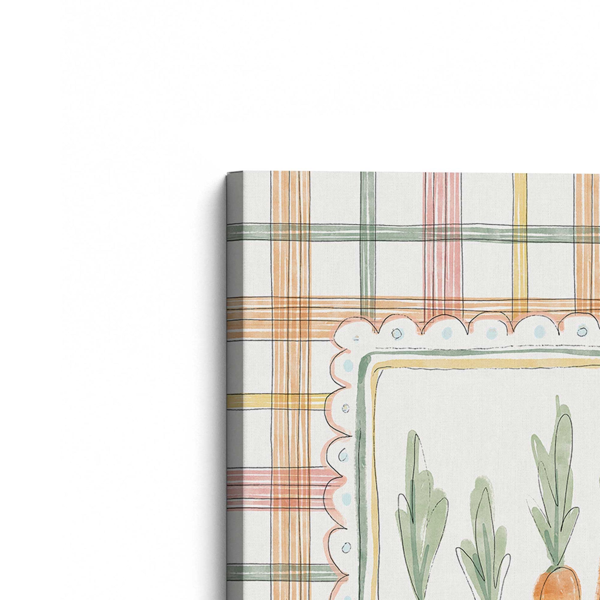 [Color:Stretched Canvas], Picture of the corner of the art
