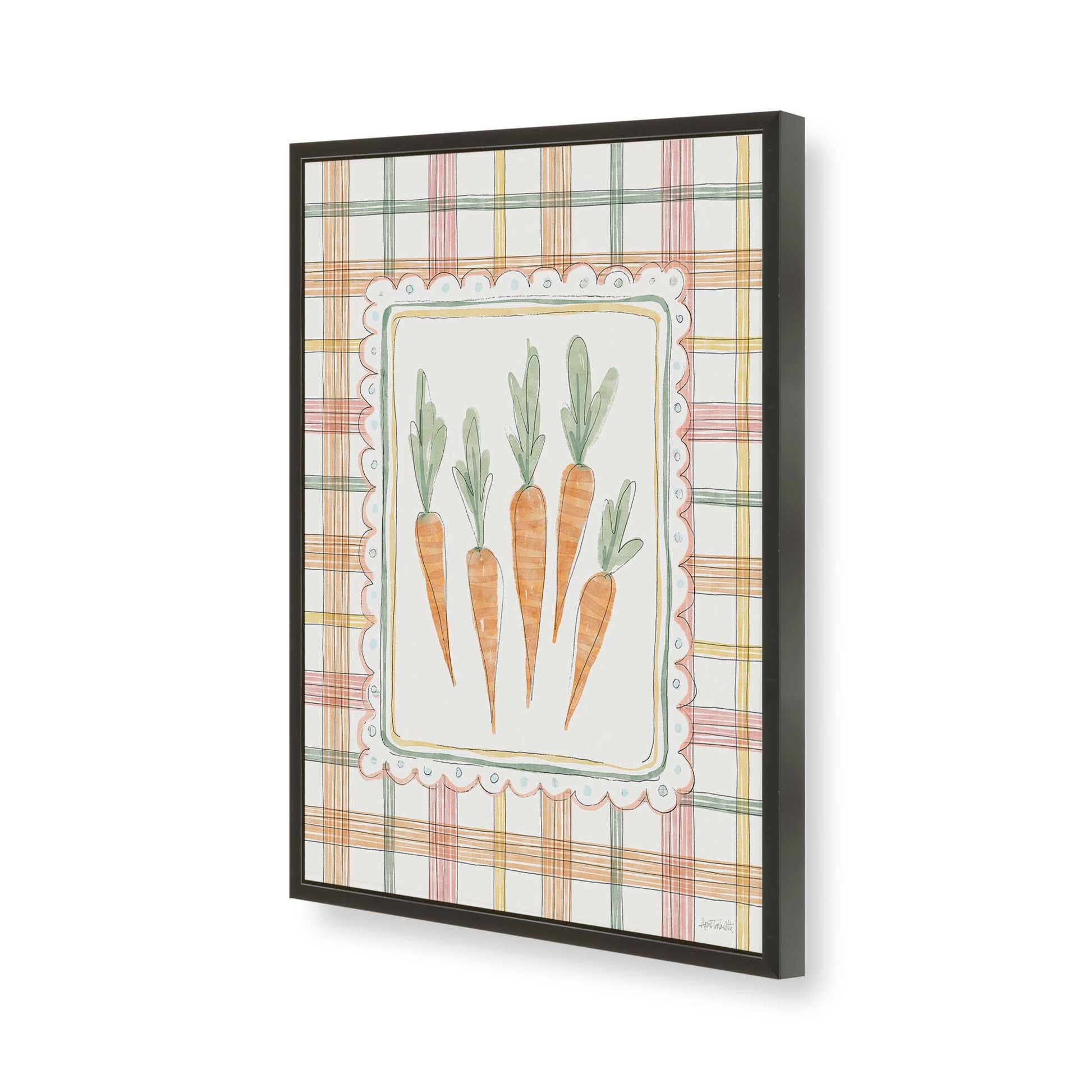 [Color:Satin Black], Picture of art in a Satin Black frame of the corner