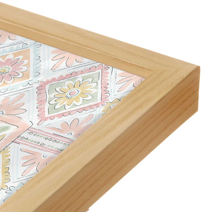 [Color:American Maple], Picture of art in a American Maple frame at an angle