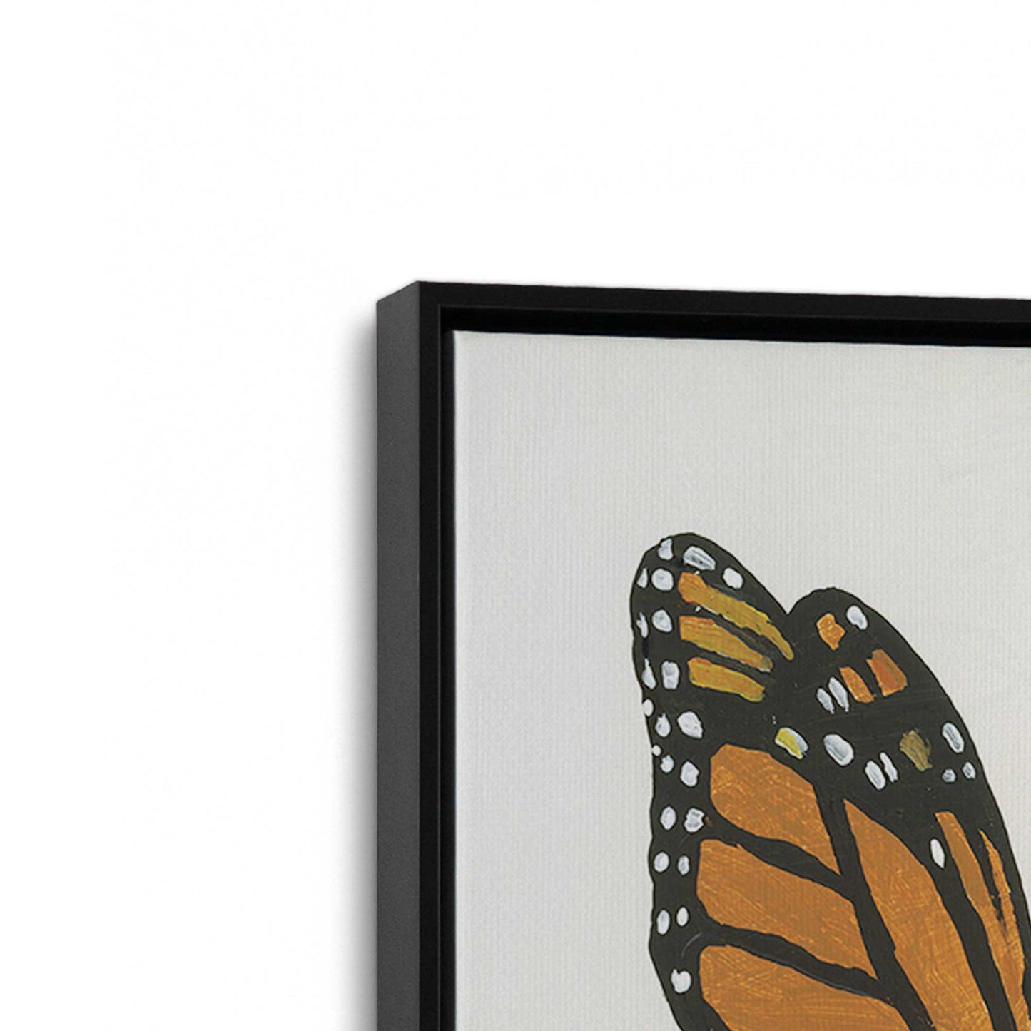 [Color:Satin Black], Picture of art in a Satin Black frame at an angle