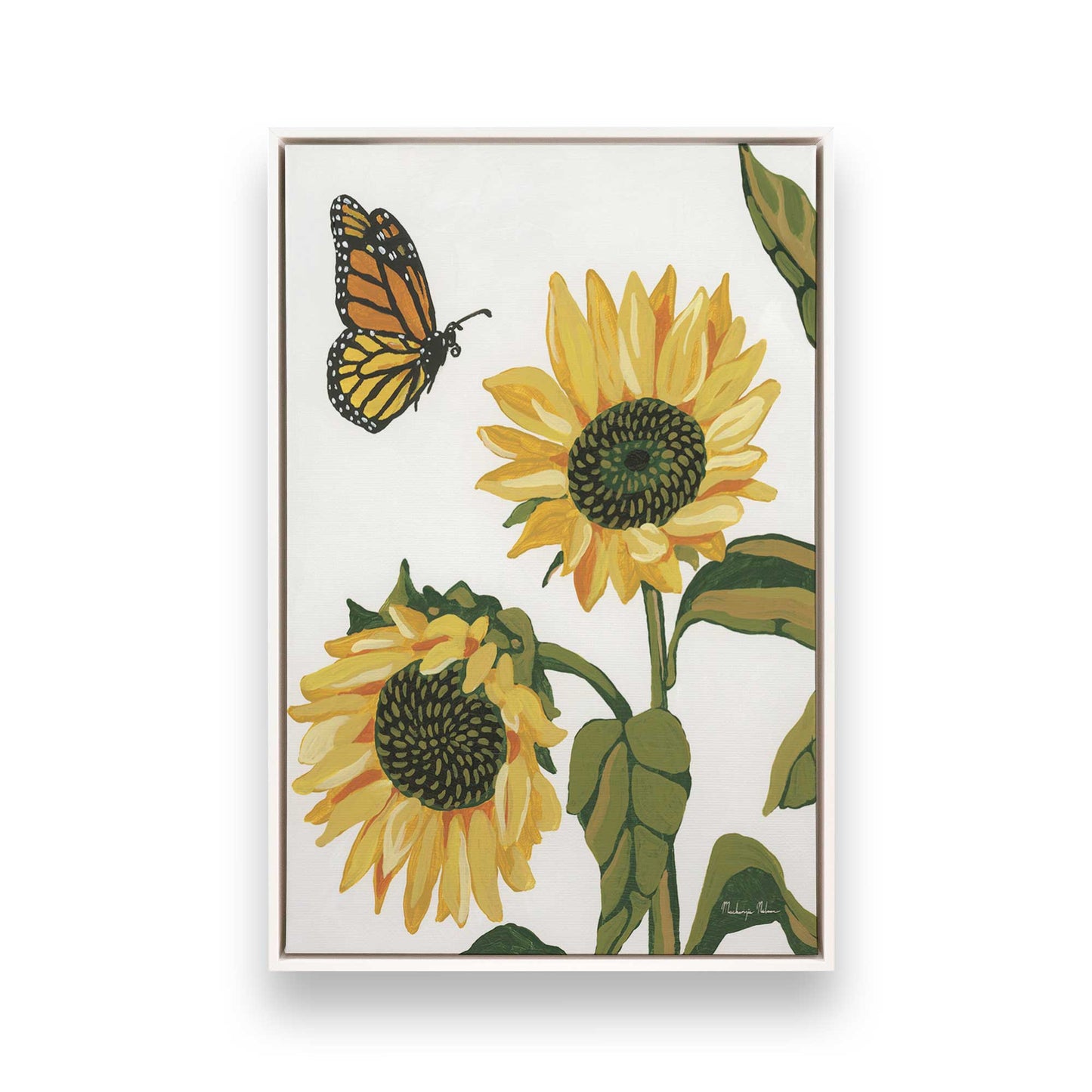 [Color:Opaque White], Picture of art in a White frame