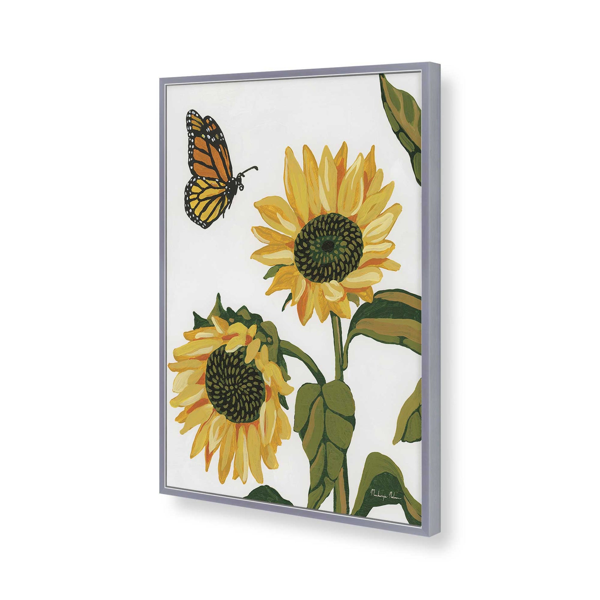 [Color:Polished Chrome], Picture of art in a Polished Chrome frame of the corner
