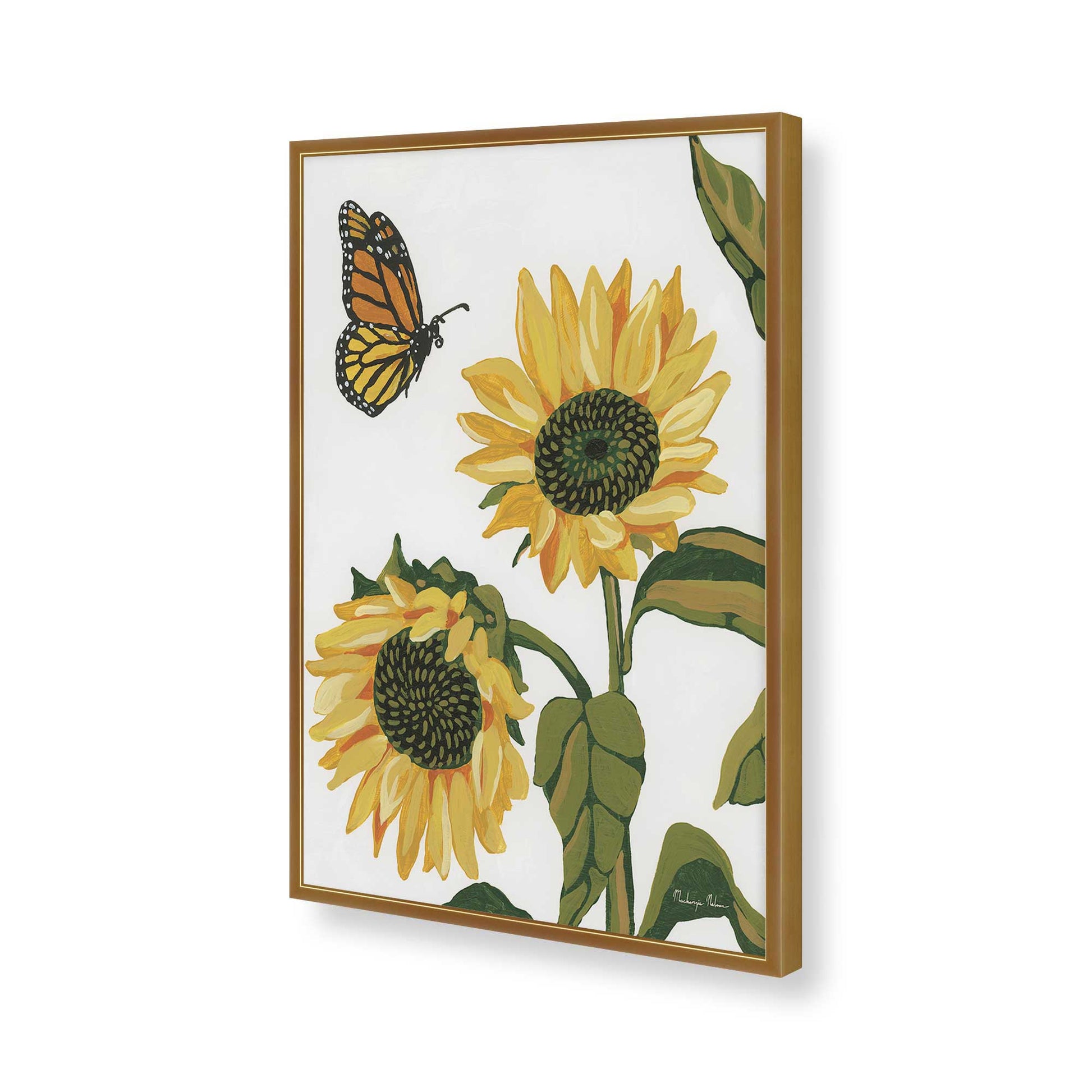 [Color:Polished Gold], Picture of art in a Polished Gold frame of the corner