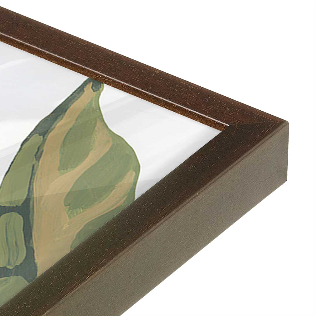 [Color:Brown], Picture of art in a Brown frame at an angle