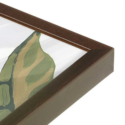 [Color:Brown], Picture of art in a Brown frame at an angle